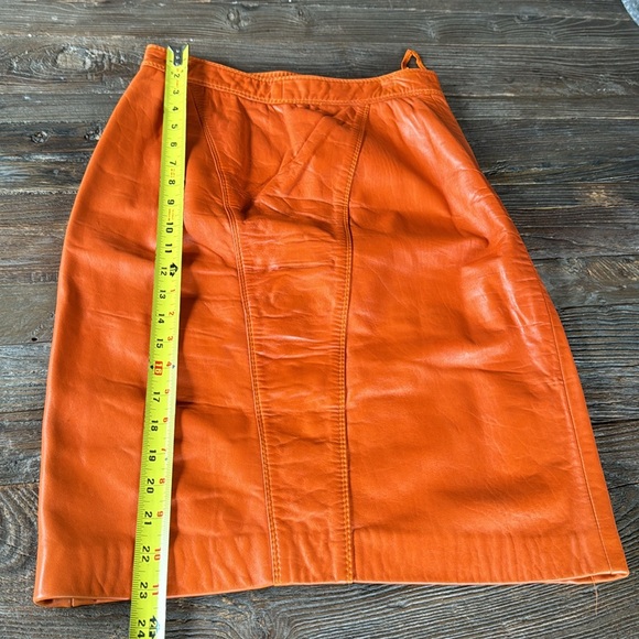Vintage Sema burnt orange leather suit size 40 - Picture 14 of 16